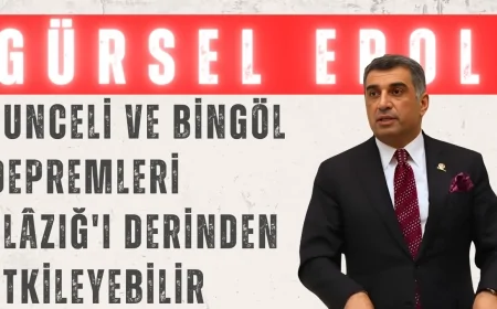 Gürsel Erol: 'Tunceli ve Bingöl Depremleri Elâzığ'ı Derinden Etkileyebilir'