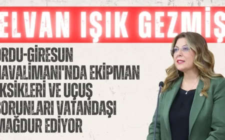 Elvan Işık Gezmiş: 'Ordu-Giresun Havalimanı'nda Ekipman Eksikleri ve Uçuş Sorunları Vatandaşı Mağdur Ediyor'