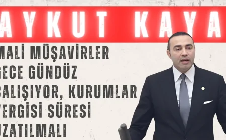Aykut Kaya: 'Mali Müşavirler Gece Gündüz Çalışıyor, Kurumlar Vergisi Süresi Uzatılmalı'