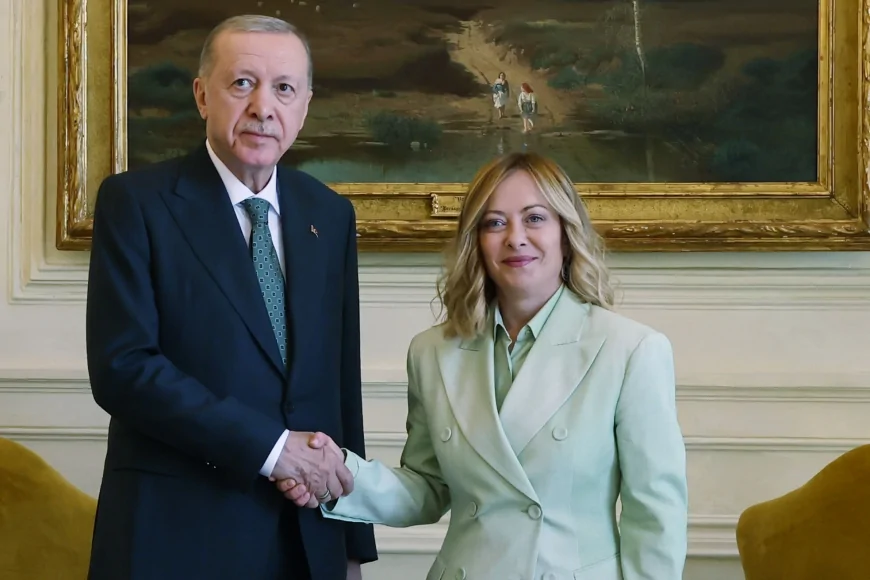 Erdoğan ile İtalya Başbakanı Meloni Roma'da bir araya geldi: İkili ilişkiler ve bölgesel gelişmeler masadaydı