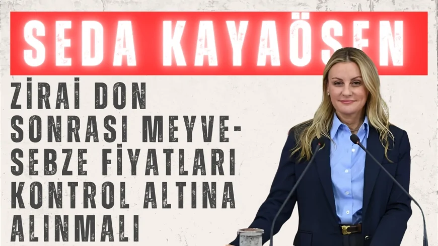 Seda Kaya Ösen: 'Zirai Don Sonrası Meyve-Sebze Fiyatları Kontrol Altına Alınmalı'