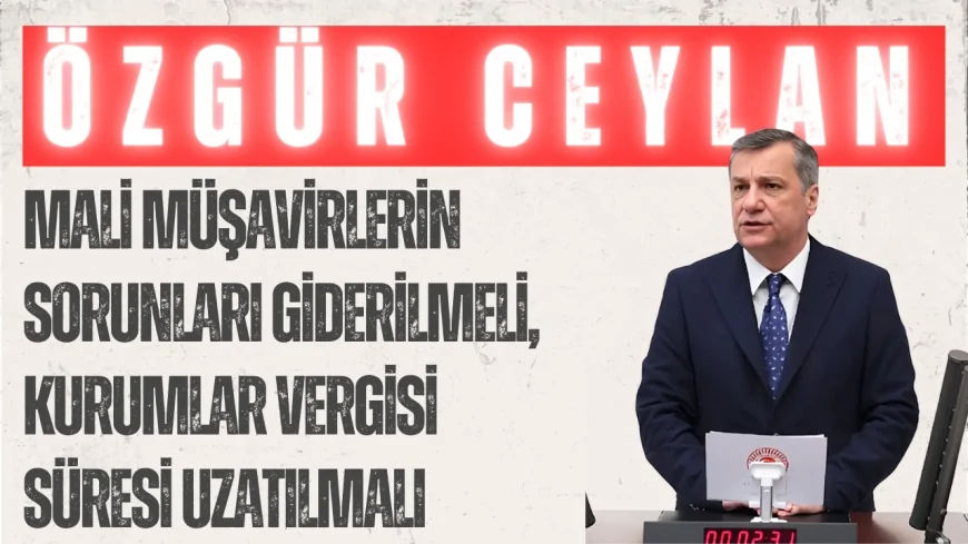 Özgür Ceylan: 'Mali Müşavirlerin Sorunları Giderilmeli, Kurumlar Vergisi Süresi Uzatılmalı'