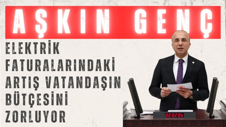 Aşkın Genç: 'Elektrik Faturalarındaki Artış Vatandaşın Bütçesini Zorluyor'