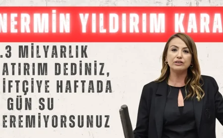 Nermin Yıldırım Kara: '1.3 milyarlık yatırım dediniz, çiftçiye haftada 5 gün su veremiyorsunuz'