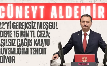 AK Parti’li Cüneyt Aldemir: “112’yi gereksiz meşgul edene 15 bin TL ceza; asılsız çağrı kamu güvenliğini tehdit ediyor”