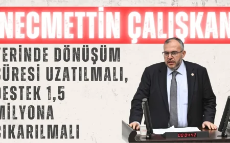Necmettin Çalışkan: 'Yerinde Dönüşüm süresi uzatılmalı, destek 1,5 milyona çıkarılmalı'