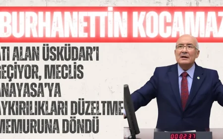 Burhanettin Kocamaz: “Atı alan Üsküdar’ı geçiyor, Meclis Anayasa’ya aykırılıkları düzeltme memuruna döndü”