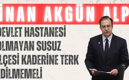 İnan Akgün Alp: 'Devlet hastanesi olmayan Susuz ilçesi kaderine terk edilmemeli'