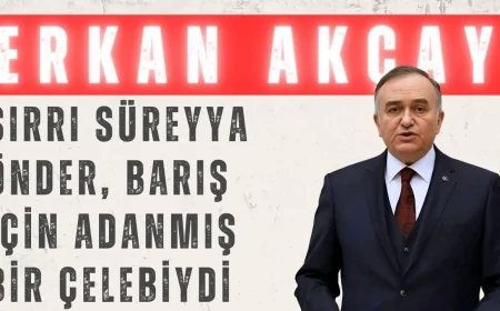 MHP'li Erkan Akçay: ‘Sırrı Süreyya Önder, Barış İçin Adanmış Bir Çelebiydi’