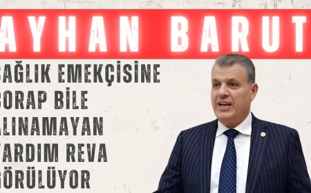 CHP’li Ayhan Barut: ‘Sağlık Emekçisine Çorap Bile Alınamayan Yardım Reva Görülüyor’