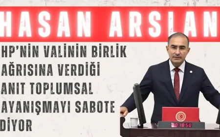 AK Parti’li Hasan Arslan: ‘CHP’nin Valinin Birlik Çağrısına Verdiği Yanıt Toplumsal Dayanışmayı Sabote Ediyor’