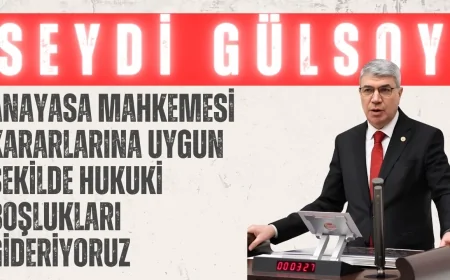 AK Parti’li Seydi Gülsoy: ‘Anayasa Mahkemesi Kararlarına Uygun Şekilde Hukuki Boşlukları Gideriyoruz’