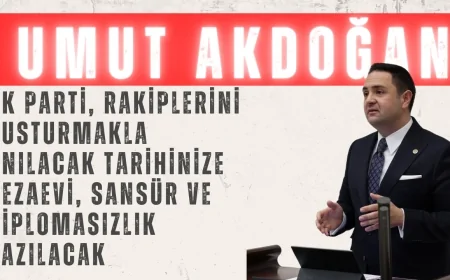 CHP’li Umut Akdoğan: ‘AK Parti, Rakiplerini Susturmakla Anılacak; Tarihinize Cezaevi, Sansür ve Diplomasızlık Yazılacak’