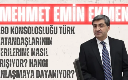 DEVA Partili Mehmet Emin Ekmen: “ABD Konsolosluğu Türk Vatandaşlarının Verilerine Nasıl Erişiyor? Hangi Anlaşmaya Dayanıyor?”