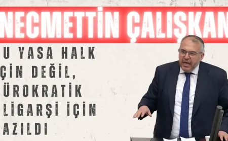 Saadet Partili Necmettin Çalışkan: “Bu Yasa Halk İçin Değil, Bürokratik Oligarşi İçin Yazıldı”