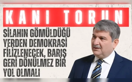 Gelecek Partili Kani Torun: ‘Silahın gömüldüğü yerden demokrasi filizlenecek, barış geri dönülmez bir yol olmalı’