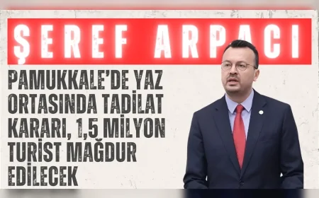 CHP’li Şeref Arpacı: ‘Pamukkale’de yaz ortasında tadilat kararı, 1,5 milyon turist mağdur edilecek’