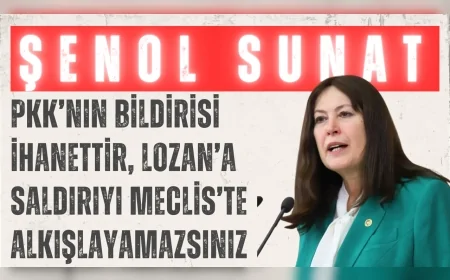 İYİ Parti’li Şenol Sunat: ‘PKK’nın bildirisi ihanettir, Lozan’a saldırıyı Meclis’te alkışlayamazsınız’