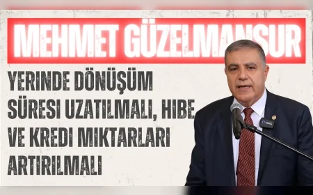CHP’li Güzelmansur: 'Yerinde dönüşüm süresi uzatılmalı, hibe ve kredi miktarları artırılmalı'