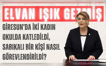 CHP’li Elvan Işık Gezmiş: ‘Giresun’da iki kadın okulda katledildi, sabıkalı bir kişi nasıl görevlendirildi?’
