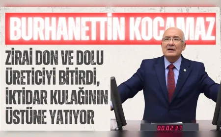 İYİ Partili Kocamaz: ‘Zirai don ve dolu üreticiyi bitirdi, iktidar kulağının üstüne yatıyor’