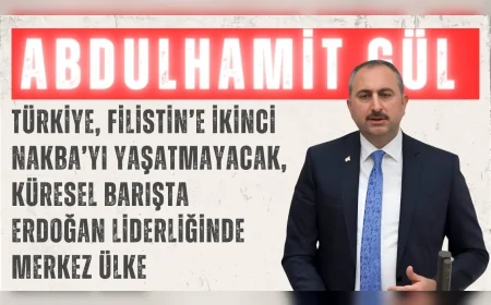 Abdulhamit Gül: ‘Türkiye, Filistin’e ikinci Nakba’yı yaşatmayacak, küresel barışta Erdoğan liderliğinde merkez ülke’
