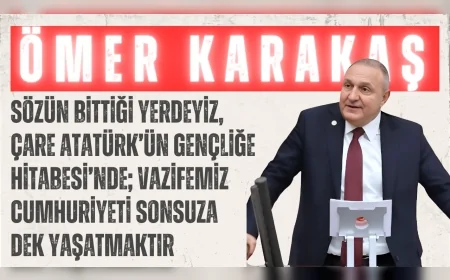 Ömer Karakaş: “Sözün bittiği yerdeyiz, çare Atatürk’ün Gençliğe Hitabesi’nde; vazifemiz cumhuriyeti sonsuza dek yaşatmaktır”