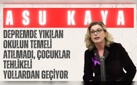 Asu Kaya: 'Depremde yıkılan okulun temeli atılmadı, çocuklar tehlikeli yollardan geçiyor'