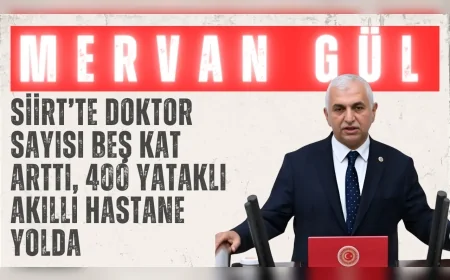 AK Parti’li Mervan Gül: 'Siirt’te doktor sayısı beş kat arttı, 400 yataklı akıllı hastane yolda'