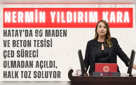Nermin Yıldırım Kara: 'Hatay'da 90 maden ve beton tesisi ÇED süreci olmadan açıldı, halk toz soluyor'