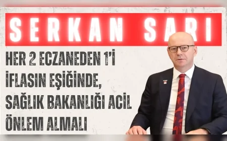 CHP’li Serkan Sarı: 'Her 2 eczaneden 1’i iflasın eşiğinde, Sağlık Bakanlığı acil önlem almalı'