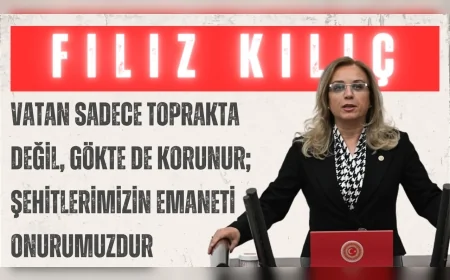 Filiz Kılıç: ‘Vatan sadece toprakta değil, gökte de korunur; şehitlerimizin emaneti onurumuzdur’