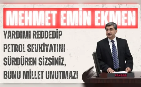 Mehmet Emin Ekmen’den AK Parti’ye Filistin tepkisi: ‘Yardımı reddedip petrol sevkiyatını sürdüren sizsiniz, bunu millet unutmaz!’