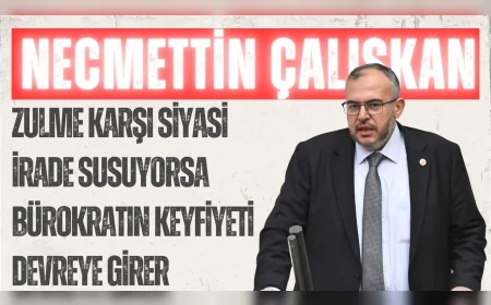 Necmettin Çalışkan: ‘Zulme karşı siyasi irade susuyorsa bürokratın keyfiyeti devreye girer’
