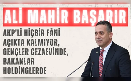 CHP’li Ali Mahir Başarır: ‘AKP'li hiçbir fâni açıkta kalmıyor, gençler cezaevinde, bakanlar holdinglerde’