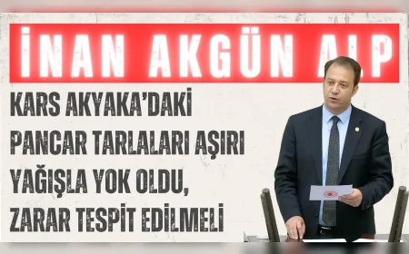 CHP’li İnan Akgün Alp: 'Kars Akyaka’daki pancar tarlaları aşırı yağışla yok oldu, zarar tespit edilmeli'