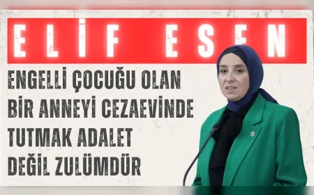 DEVA Partili Elif Esen: “Engelli çocuğu olan bir anneyi cezaevinde tutmak adalet değil zulümdür”