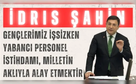 DEVA Partili İdris Şahin: “Gençlerimiz işsizken yabancı personel istihdamı, milletin aklıyla alay etmektir”