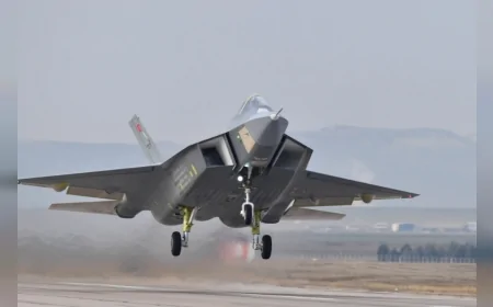 TUSAŞ, KAAN’ın test uçuşuna ait dikkat çeken görüntüleri paylaştı