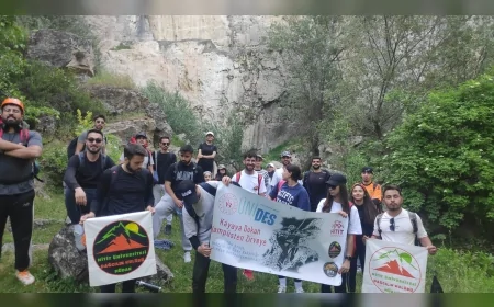 Hitit Üniversitesi öğrencileri ilk kaya tırmanışı deneyimini Budakören’de yaşadı
