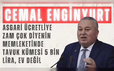 CHP’li Cemal Enginyurt: ‘Asgari ücretliye zam çok diyenin memleketinde tavuk kümesi 5 bin lira, ev değil’