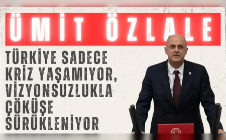 CHP’li Ümit Özlale: ‘Türkiye sadece kriz yaşamıyor, vizyonsuzlukla çöküşe sürükleniyor’