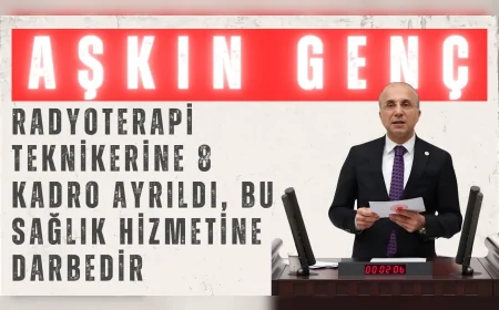 CHP’li Aşkın Genç: ‘Radyoterapi teknikerine 8 kadro ayrıldı, bu sağlık hizmetine darbedir’