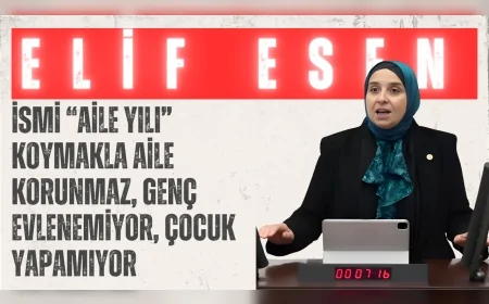 DEVA Partili Elif Esen: ‘İsmi “Aile Yılı” koymakla aile korunmaz, genç evlenemiyor, çocuk yapamıyor’