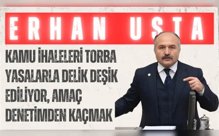 İYİ Parti’li Erhan Usta: ‘Kamu ihaleleri torba yasalarla delik deşik ediliyor, amaç denetimden kaçmak’