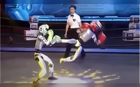 İnsansı robotlar ringe çıktı: Çin'de tarihin ilk robot dövüş turnuvası düzenlendi