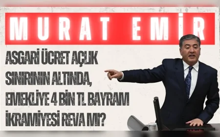 CHP Grup Başkanvekili Murat Emir: ‘Asgari ücret açlık sınırının altında, emekliye 4 bin TL bayram ikramiyesi reva mı?’