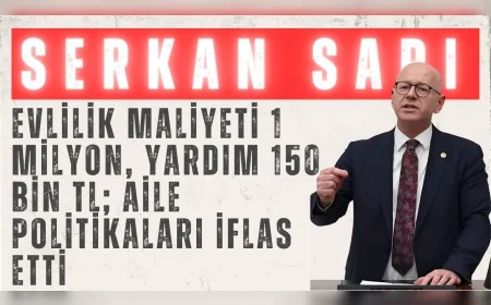 CHP Balıkesir Milletvekili Serkan Sarı: 'Evlilik maliyeti 1 milyon, yardım 150 bin TL; aile politikaları iflas etti'