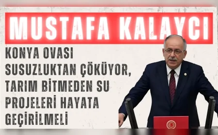 MHP’li Mustafa Kalaycı: “Konya Ovası susuzluktan çöküyor, tarım bitmeden su projeleri hayata geçirilmeli”