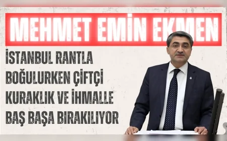 DEVA Partili Mehmet Emin Ekmen: ‘İstanbul rantla boğulurken çiftçi kuraklık ve ihmalle baş başa bırakılıyor’